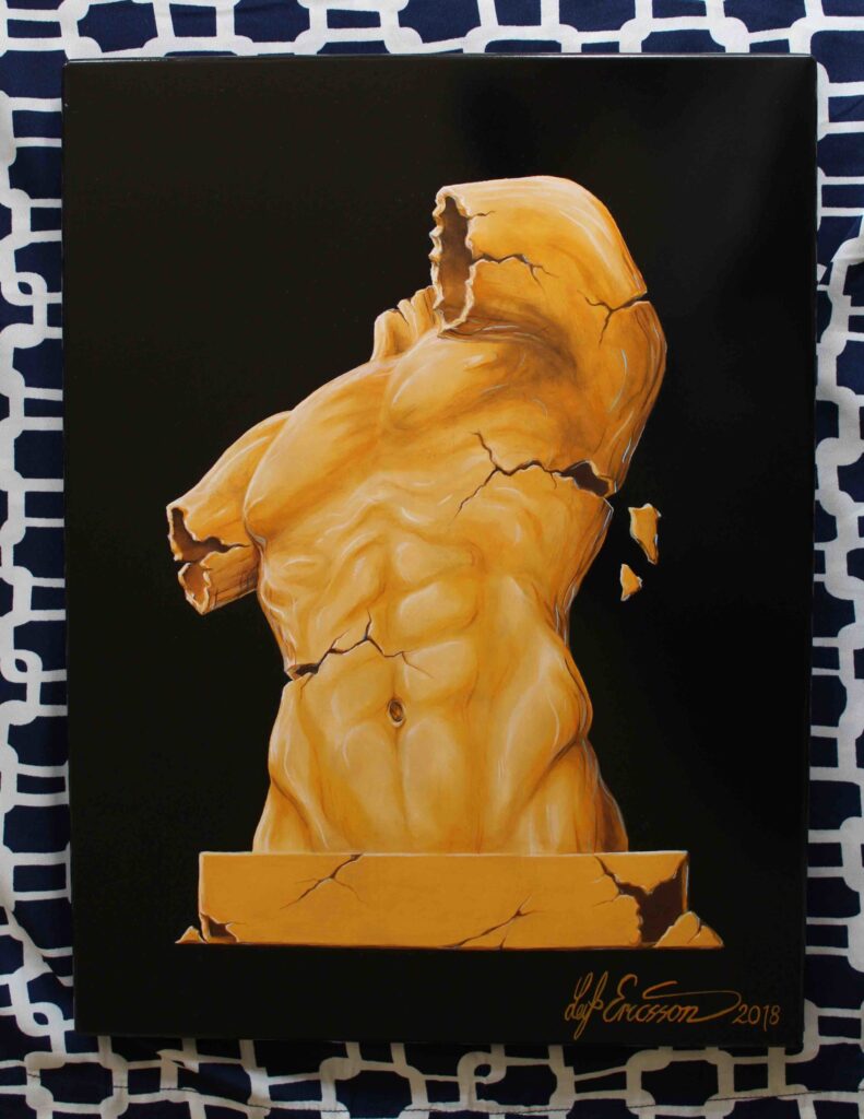Painted on real gold and metal canvas!